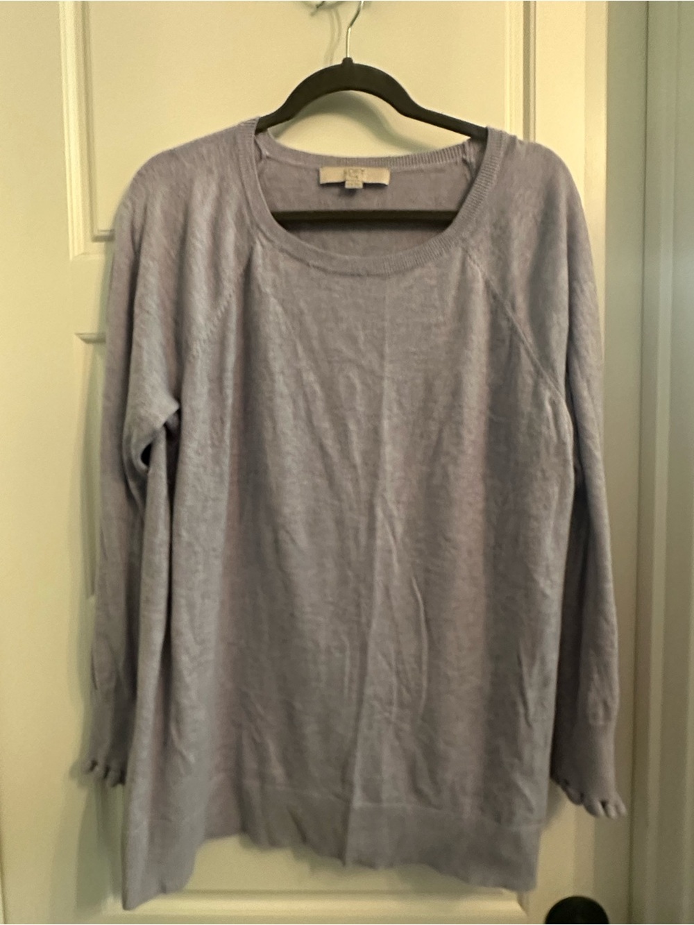 Loft Light Lavender Long Sleeve Crewneck Sweater Top - Women